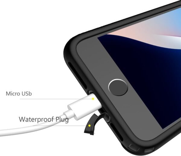 Waterproof Case for iPhone 7 Plus for iPhone 8 Plus Case, Shock Proof Dust Proof Case Built in Screen Protector - Black - Image 3