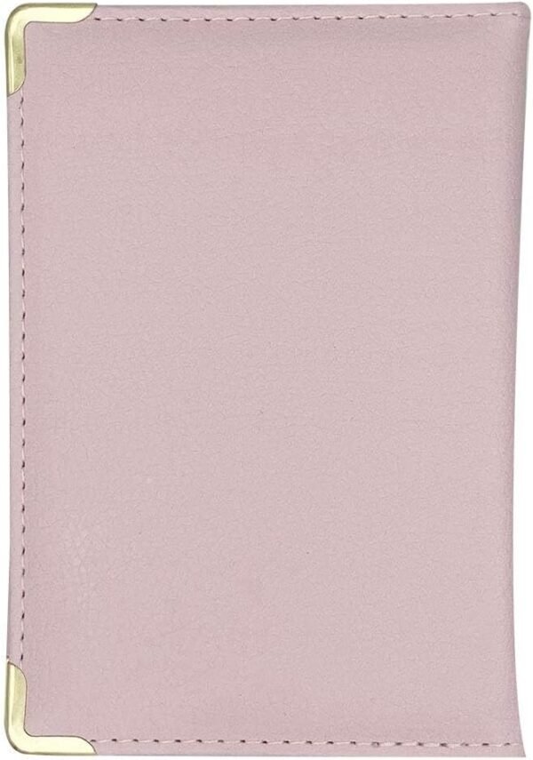 Missmore PU Leather Passport Cover with Gold USA Logo Printed for Travel (Pink) - Image 3