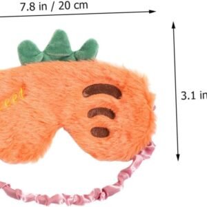 VOSAREA Lovely Carrot Eye Cover Sleeping Mask for Travel Plush Style Easter Fruit Series Lightweight Soft Eye with Light Blocking for Men and Women