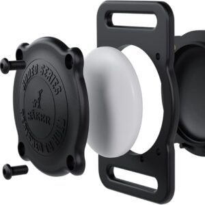 SÄKER IP68 Waterproof The Safest AirTag Dog Collar Holder, Dustproof, Ultra-Durable, Fits Up to 1.5″ Collars | Will Not Damage Your Collar | Perfect Way to GPS Track Your Dog | Designed in Montreal