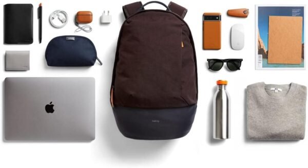 Bellroy Classic Backpack Premium (Leather Panels, Fits 15" Laptop) - Deep Plum - Image 5