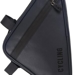 VICASKY Triangle Bike Frame Bag with Reflective Design Nylon Sports Pouch for Phone Keys Tools Quick Release Front Beam Holder for Mountain and Road Cycling