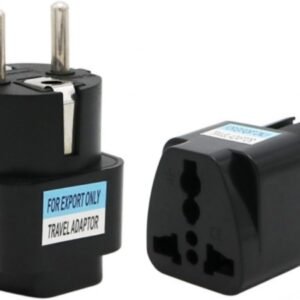 ALINNA 2 Pack Germany France Europe Travel Power Adapter, Universal AU UK US to EU Europe Plug AC 250V European Schuko Type E F Outlet (Black)