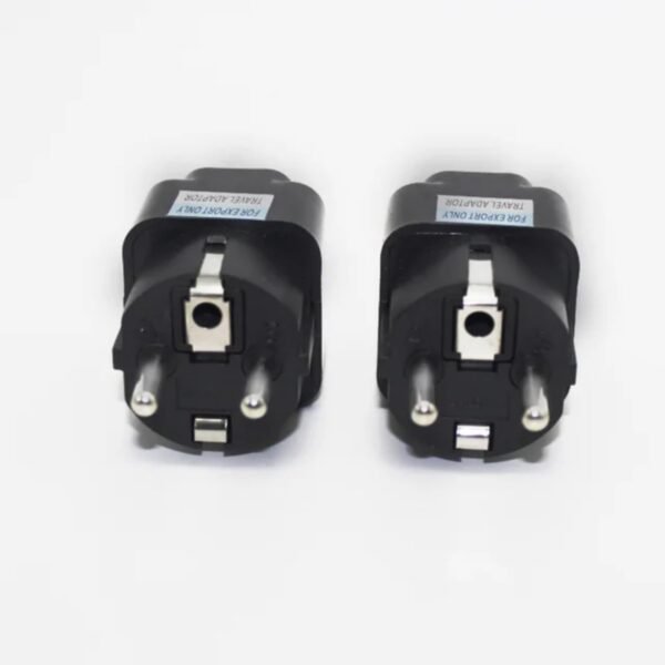 ALINNA 2 Pack Germany France Europe Travel Power Adapter, Universal AU UK US to EU Europe Plug AC 250V European Schuko Type E F Outlet (Black) - Image 3