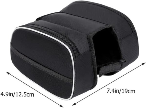 Toyvian Multi Function Bike Front Frame Bag for Men Sealed Design Bicycle Storage Pouch Compatible with Road Mountain Folding Bikes Portable Cycling Accessory - Image 2