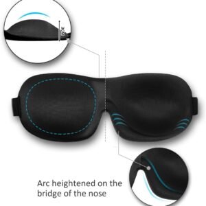 Sleep Mask 2 Pack, Invisible Alar Deep Orbit 3D Eye Mask Ultra Lightweight & Comfortable Sleeping Mask for Side Sleeper, Sleeping Mask & Blindfold Soft Breathable for Women Men Relaxing Zero Pressure