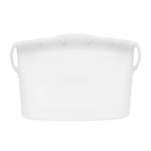 Dr. Brown’s Microwave Steam Sterilizer Bag for Baby Bottles, Breast Pump Parts & Other Toddler Accessories, 100% Silicone, Reusable Sterilizing Bag