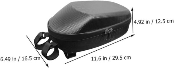 Toyvian Portable Bike Handlebar Bag Large Capacity Front Pouch with Key Buckle for Folding Road Mountain Bikes Professional Cycling Accessories Black - Image 4