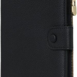 WASON Leather Passport Cover Travel Wallet RFID Blocking – Passport Holder Slot with Zipper Pocket for lD, Boarding Pass,Ticket, Cash, SD Card, Travel Essentials for Men and Women (Black)