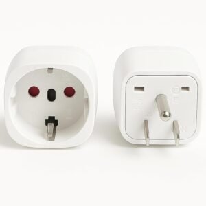 European to US Plug Adapter, EU to US Adapter, 2 Pack Europe to US Plug Adapter, Europe to USA Travel Plug Converter, for EU Spain France Type C E F Plugs to America