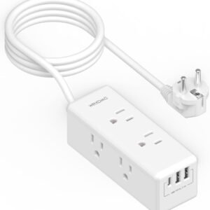 European Travel Plug Adapter with USB, WRXDMC Adapters for Travel Europe, US to Europe International Power Adapter Travel Essentials with 6 Outlets 3 USB for EU Spain France Germany Iceland Greece