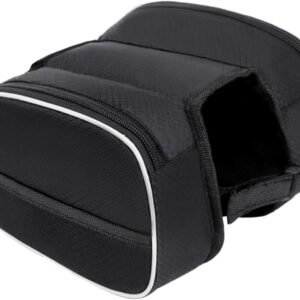 BESPORTBLE Top Tube Bike Frame Bag for Men Multi Function Portable Bicycle Storage Pouch with Zipper Compatible with Road Mountain Folding Bikes Secure Phone Keys Cash Organizer