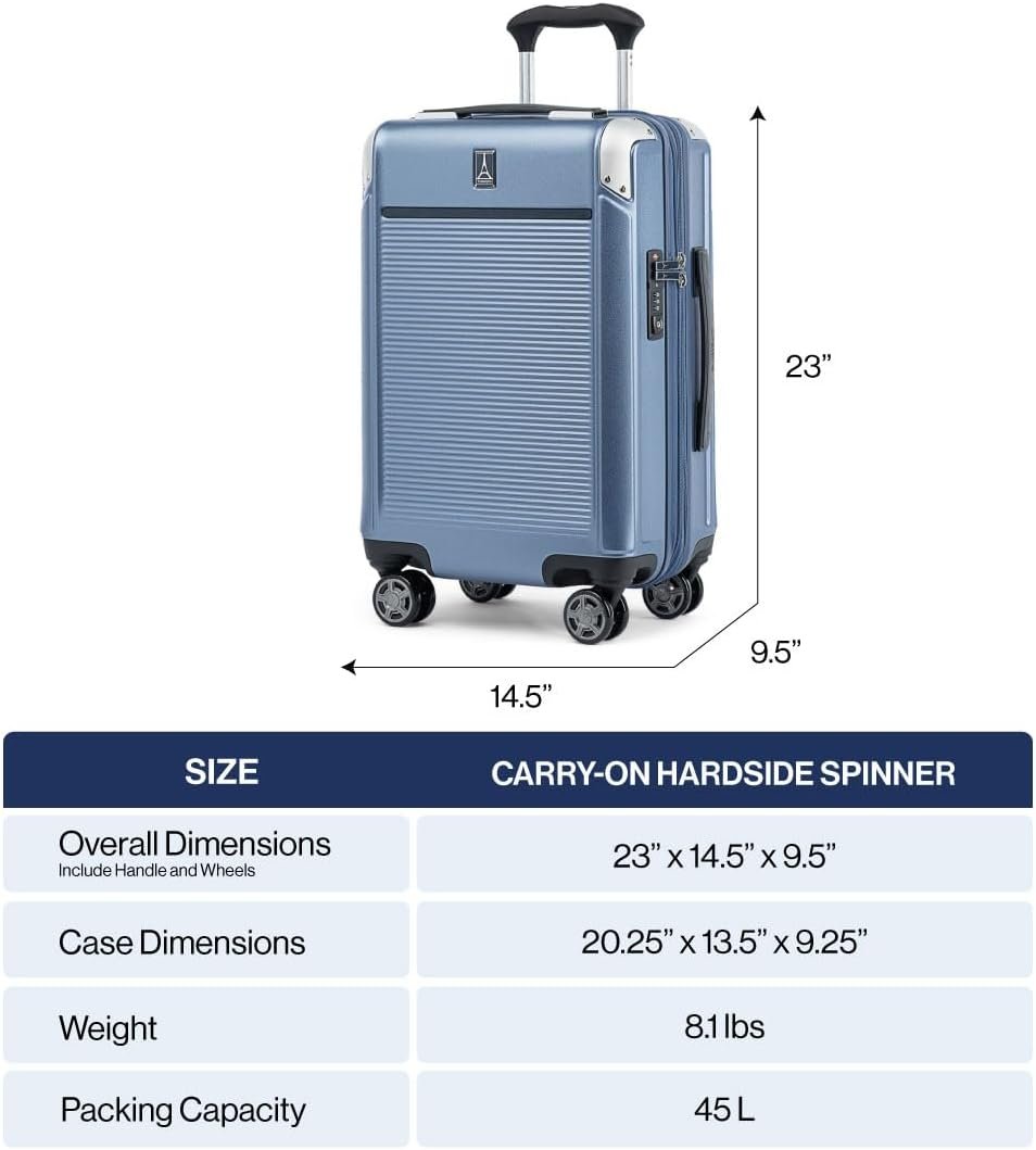 Travelpro Platinum Elite Hardside Expandable Carry on Luggage, 8 Wheel Spinner, TSA Lock, Hard Shell Polycarbonate Suitcase, Metallic Sand, Carry on 21-Inch - Image 6