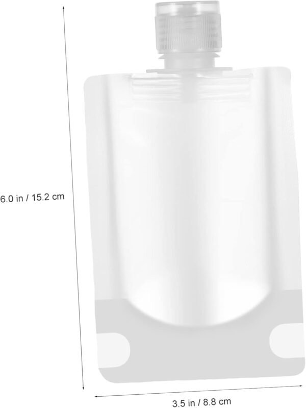 Healifty 18 Pcs Refillable Travel Container Bags with Funnels Lightweight Squeezable Cosmetic Bottles for Shampoo Conditioner Lotion Body Wash Portable Toiletry for Travel and Backpack - Image 3