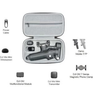 Osmo Mobile 7P Case, Portable Storage OM 7P Carrying Case Shoulder Bag for DJI OM 7 /7P Smartphone Gimbal Stabilizer Accessories Black