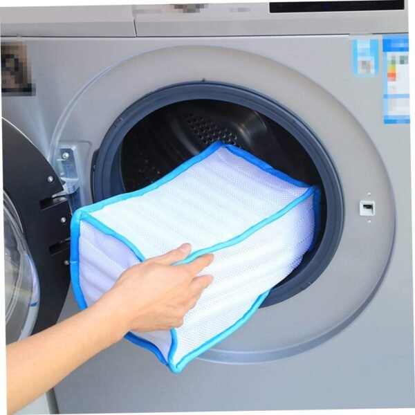 Unomor Thickened Mesh Shoe Washing Bag for Laundry Machine Protective Shoe Laundry Wash Bag with Fine Breathable Mesh Portable Organizer Pouch Preventing Deformation and Damage Suitable - Image 3