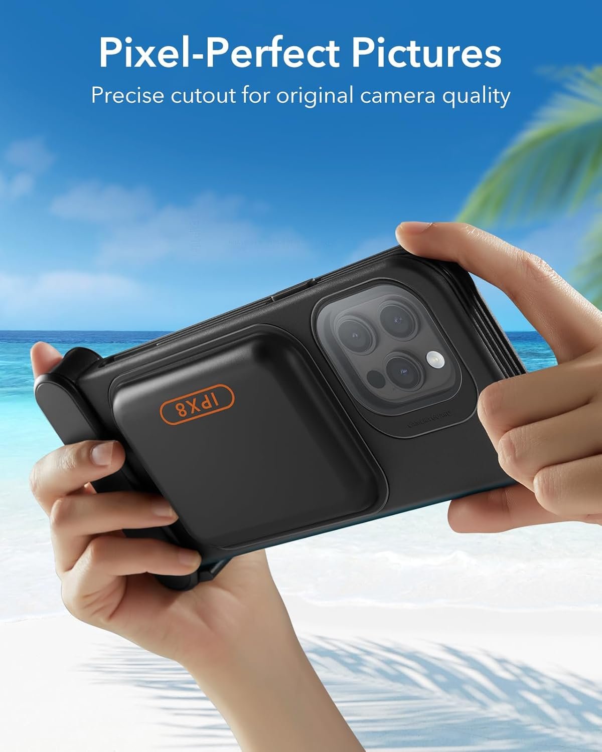 ESR Waterproof Phone Pouch for iPhone 15 Pro Max /14 Pro Max, Underwater Touch Sensitivity, IPX8 Floating Waterproof Cellphone Case with Lanyard, Dry Bag for Snorkeling, Black - Image 7