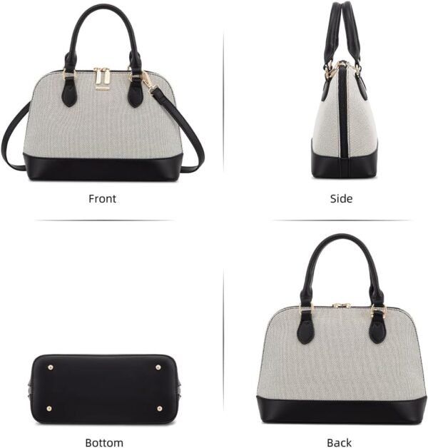 LOVEVOOK Purse for Women Small Crossbody Bags Classic Double Zip Top Handle Dome Satchel Bag - Image 8
