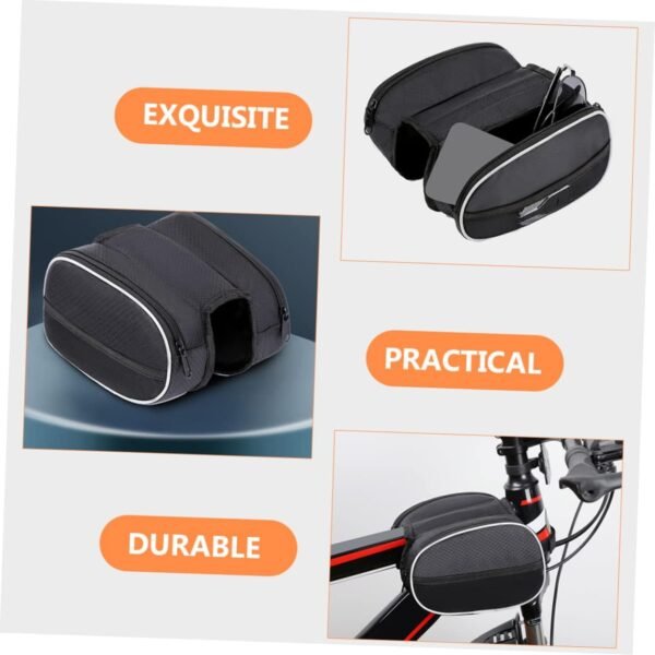 BESPORTBLE Top Tube Bike Frame Bag for Men Multi Function Portable Bicycle Storage Pouch with Zipper Compatible with Road Mountain Folding Bikes Secure Phone Keys Cash Organizer - Image 9