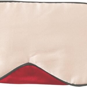 Sleep Mask, 1 Pack 100% Real Natural Pure Silk Eye Masks with Elastic Adjusting Strap, Mulberry Silk Eye Sleep Shade Cover for 3 Sizes (RED, Small 7.1”x3.1”)