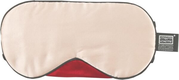 Sleep Mask, 1 Pack 100% Real Natural Pure Silk Eye Masks with Elastic Adjusting Strap, Mulberry Silk Eye Sleep Shade Cover for 3 Sizes (RED, Small 7.1''x3.1'')