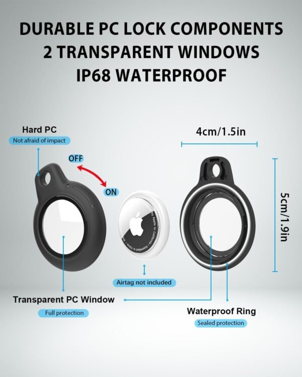 Waterproof Airtag Necklace for Kids Adults Women,Hard PC Full Protection,29in Adjustable Alloy Necklace with Airtag Holder for Apple Air Tag - Image 7