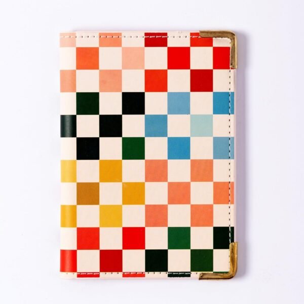 Eccolo Travel Passport Cover Holder And Luggage Tag Set, Card And Passport Holder for Women, Gift Boxed, Checkered Future (5.5x4 inches) - Image 4