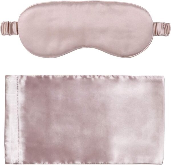 Silk Sleep Mask Light Blocking Luxury 100% Mulberry 19mm Silk Eye Mask Eye Cover Blindfold Ultra Soft Light & Comfy Anti Aging Skin Care with Travel Bag Gift Package - Image 9