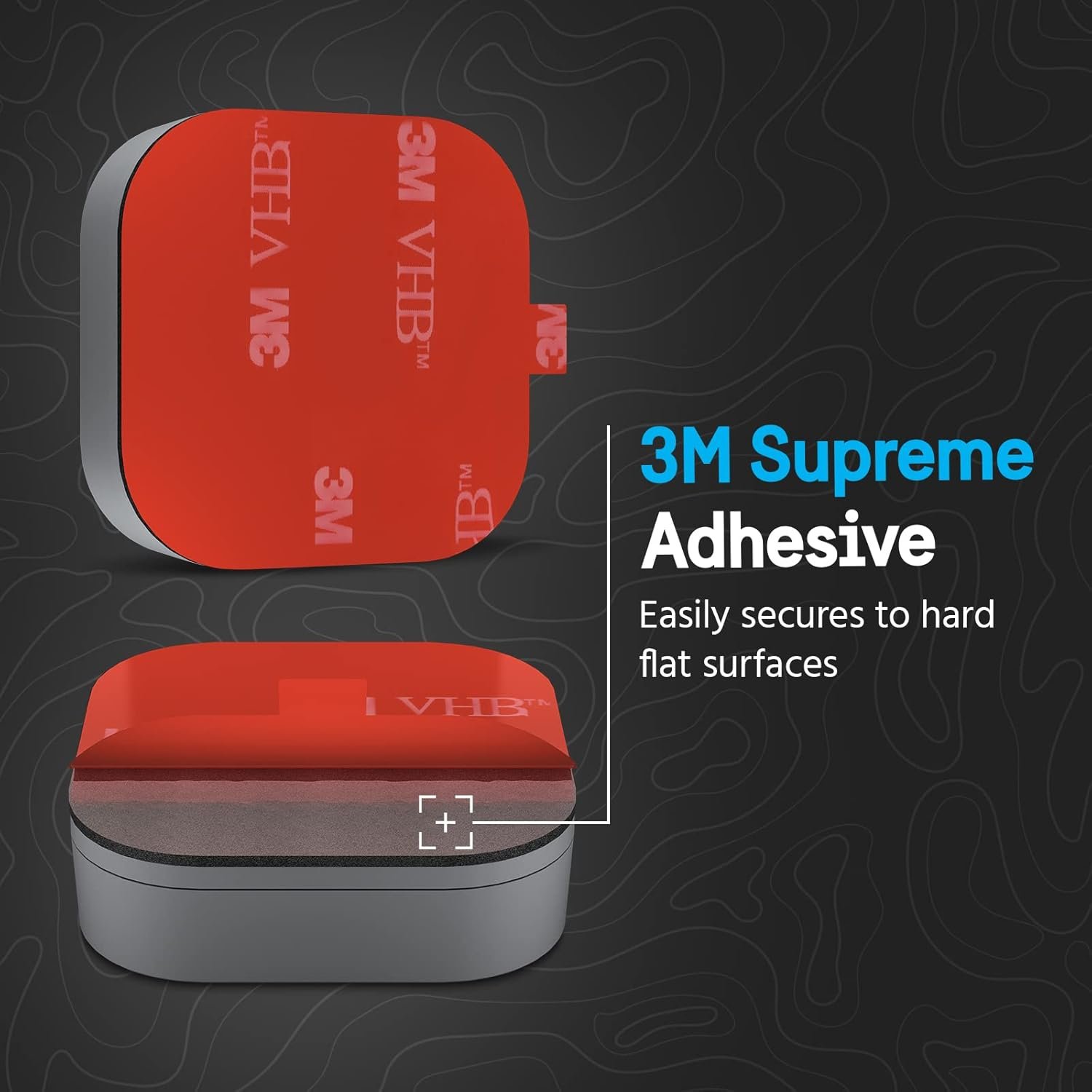 Pelican Protector 4-Pack AirTag Holder - Air Tag Case with 3M Adhesive Sticker - Rugged Shockproof AirTag Cover - Hidden Air Tag Holder Stick On Mount for Travel Luggage Bike Car Remote - Grey - Image 4