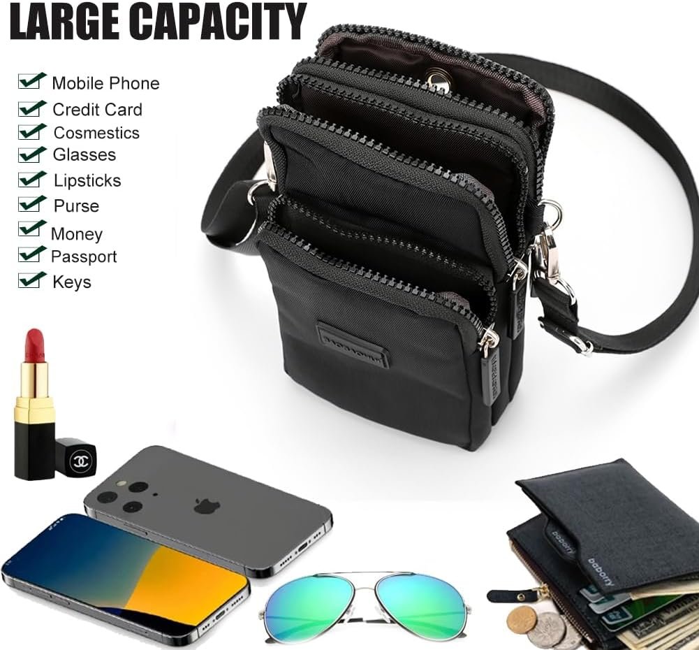 Small Crossbody Bags for Women, Universal Pouch Wallet Cell Phone Purse Lightweight Pockets Handbags Mini Shoulder Bag - Image 6