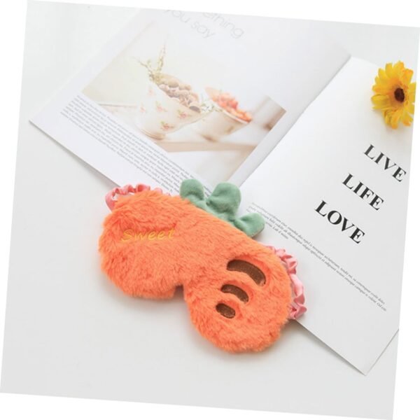 VOSAREA Lovely Carrot Eye Cover Sleeping Mask for Travel Plush Style Easter Fruit Series Lightweight Soft Eye with Light Blocking for Men and Women - Image 7