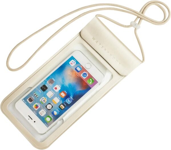 Waterproof Phone Pouch,IPX8 Waterproof Phone Case Bag Holder Dry Pouch for iPhone 13 Pro Max/13 Pro/13/12/12 Pro Max/11/11 Pro Max/Xs Max/XR to 6.9" for Kayaking Swimming Beach(Gold)