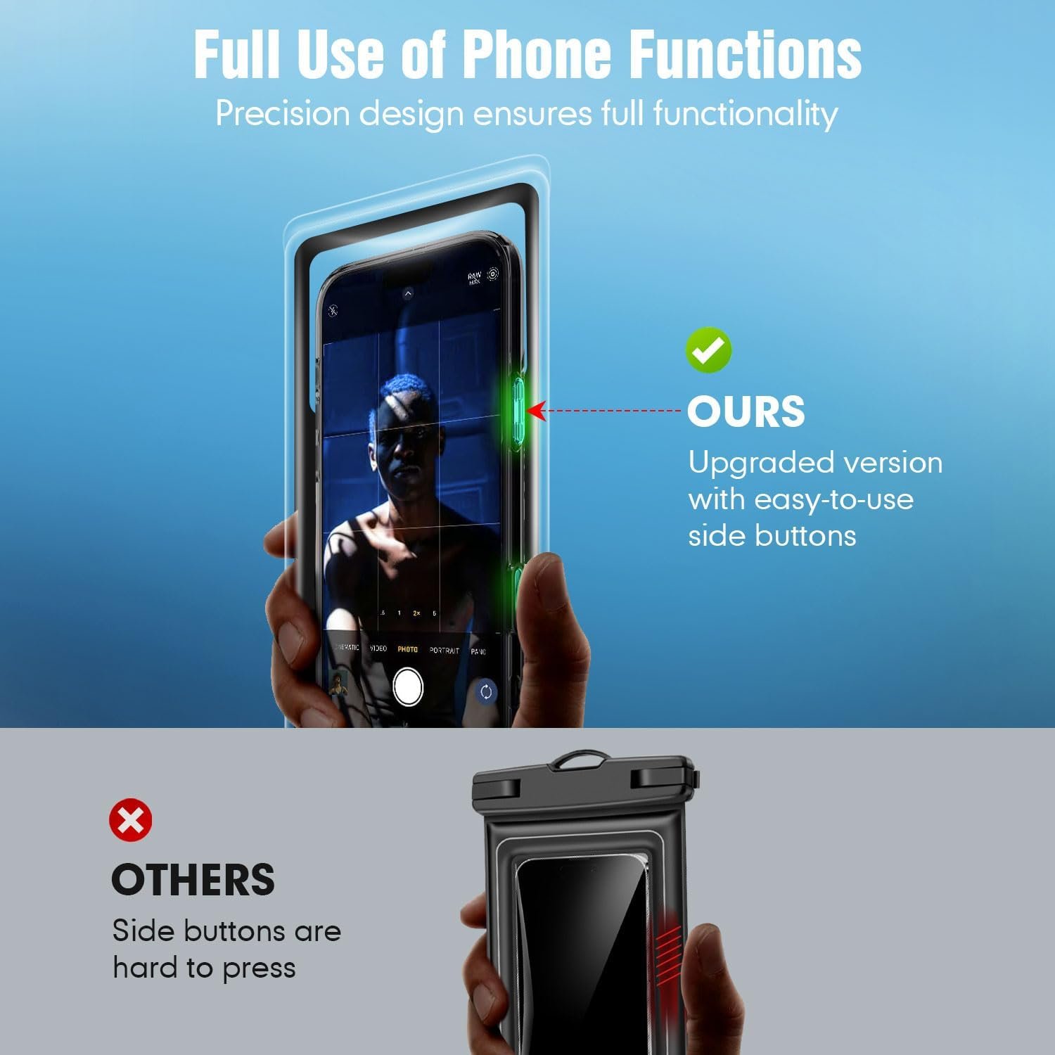 Niveaya Floating Waterproof Phone Pouch - 2 Pack Waterproof Dry Bag Case-Up to 8.5", Waterproof Phone Case with Adjustable Lanyard, Vacation Beach Swimming Pool Kayak Cruise Travel Essentials - Image 5