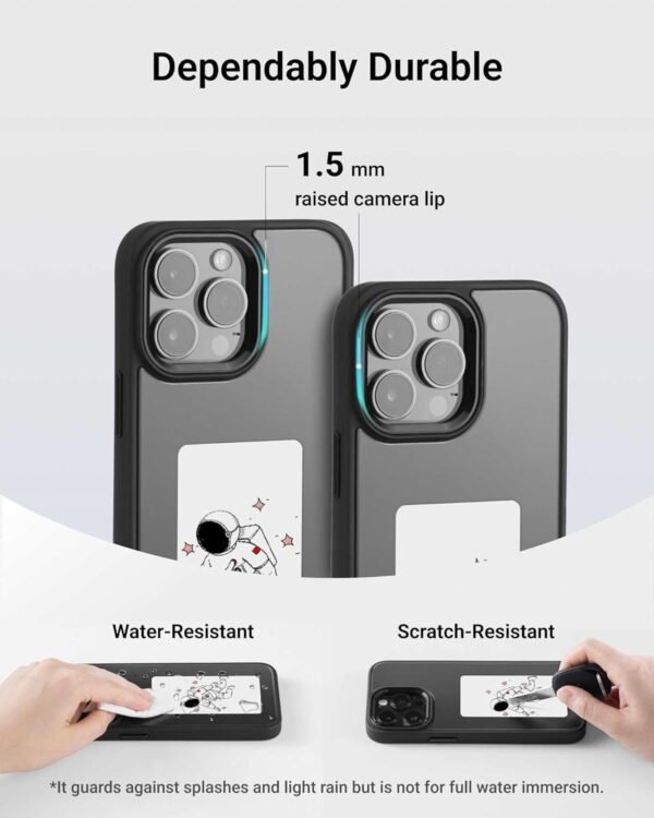 Custom DIY Wireless E-Ink Screen NFC Photo Display Smart Phone Protective Case - iPhone 14 Pro, Water-Resistant - Black - Image 7