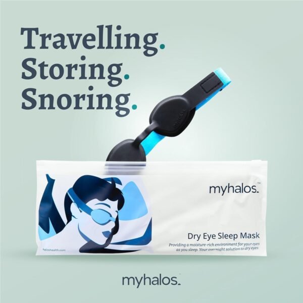 MyHalos® Moisture Chamber Glasses for Dry Eyes - Sleep Mask for Dry Eyes - Reusable & Soft - Hydrating Sleeping Mask & Moisture Goggles for Men and Women - Patent Pending - Image 6