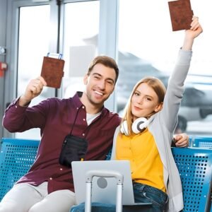 Passport Holder for Travel, RFID Passport Holder, Brown Passport Cover Case, Passport Wallet PU Leather Passport Book Travel Wallet with Card Holder Travel Must Haves Accessories for Women and Men