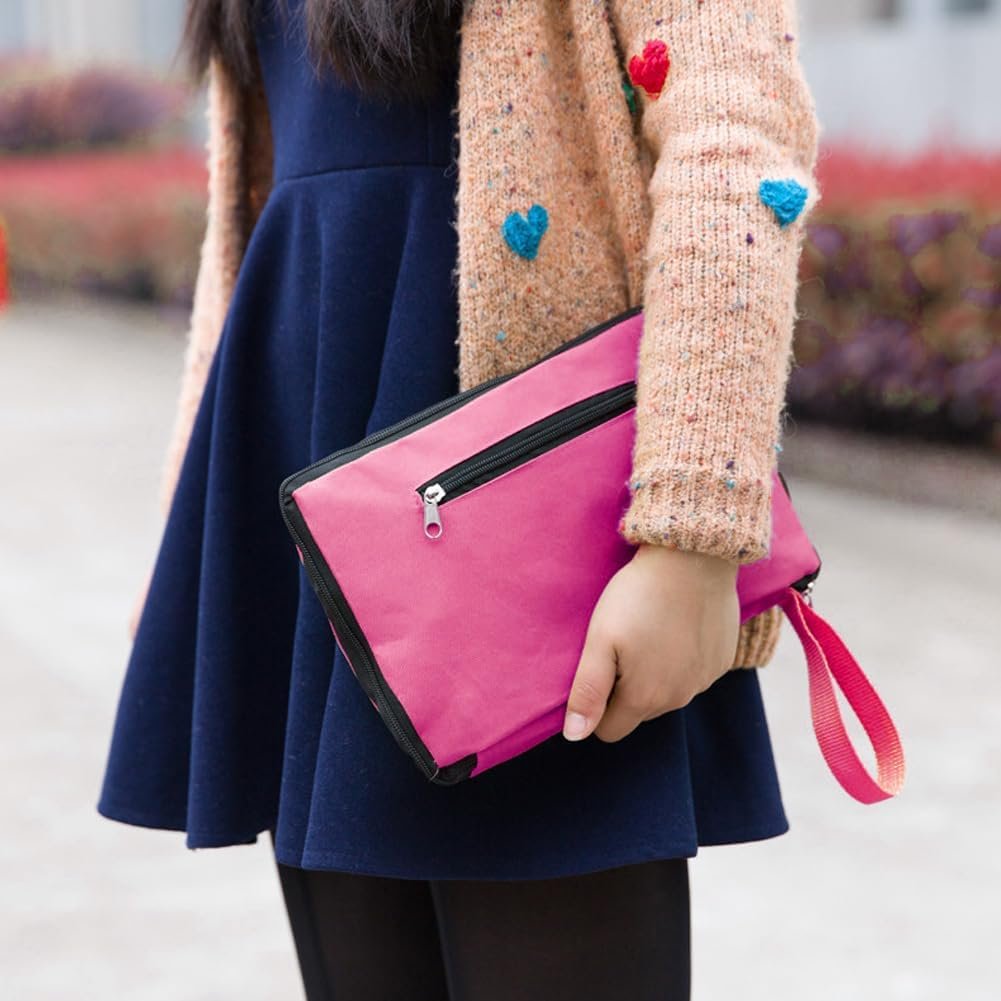 Foldable Shopping Trolley with Wheels - 2 in 1 Reusable Grocery Bags (Rose Red) - Image 5