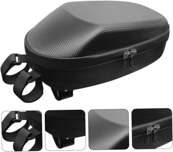 Toyvian Portable Bike Handlebar Bag Large Capacity Front Pouch with Key Buckle for Folding Road Mountain Bikes Professional Cycling Accessories Black - Image 8