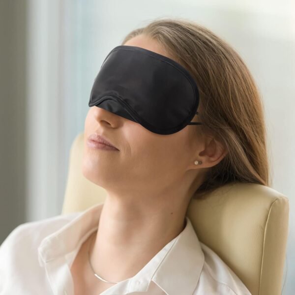 Mudder 12 Pack Sleep Mask Blindfold Eye Masks with Nose Pad and Elastic Straps for Women Men Black - Image 5