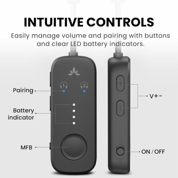 Avantree Relay - Airplane Bluetooth 5.3 Adapter with Qualcomm aptX Adaptive, Supports 2 AirPods or Headphones, 20Hr Playtime, 3.5mm AUX Wireless Audio Transmitter for Travel Flight, Airline, Gym - Image 6