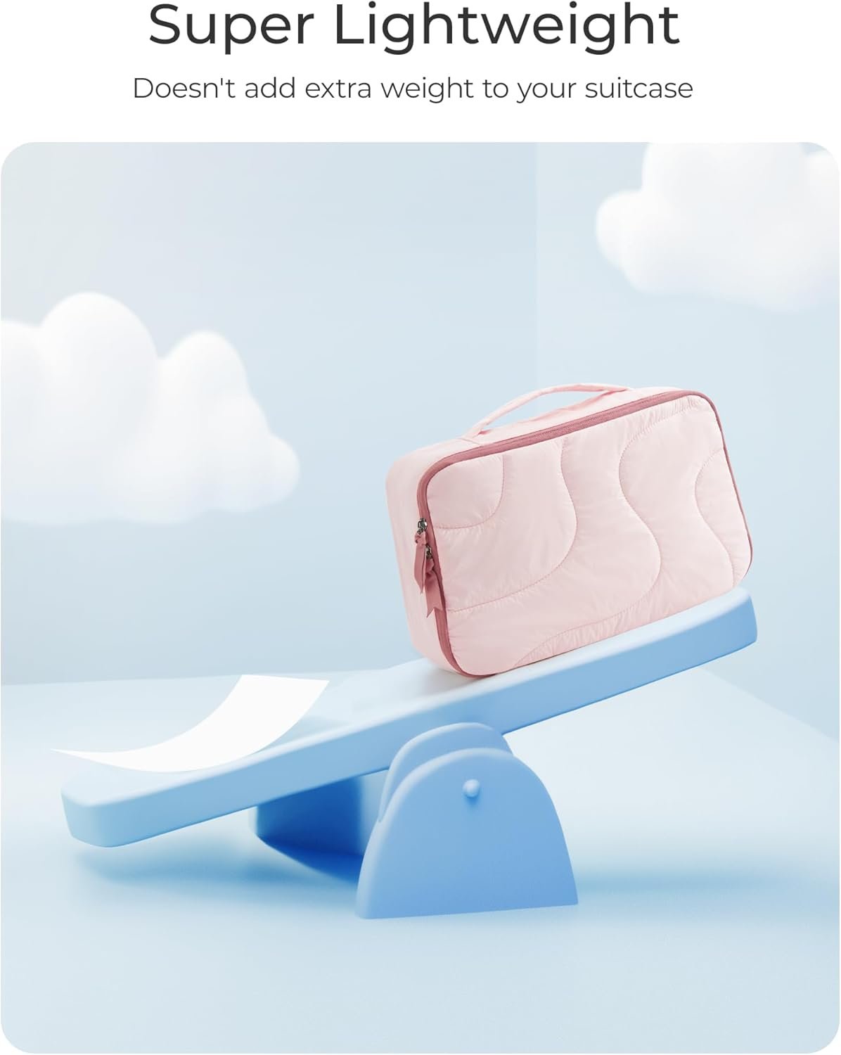 BAGSMART Wet Dry Bags 5 Pack, Travel Bags Reusable for Swimsuits, Baby Cloth Diapers, Beach, Pool, Ultra-Light Travel Packing Cubes for Women, Light Blue - Image 2