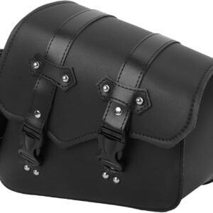 VOSAREA Motorcycle Side Bag with Quick Disconnect Buckle Right Side PU Tool and Water Bottle Swingarm Bag Storage for Bike Road Mountain Cycling