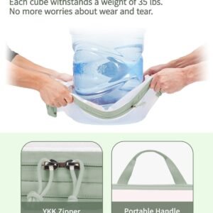 ECOHUB 6 Set Compression Packing Cubes, Lightweight Vacation Travel Essentials, Durable Travel Accessories for Suitcase Carry On Luggage Organizer Bags Set with YKK Zippers Shoe Bag, Green