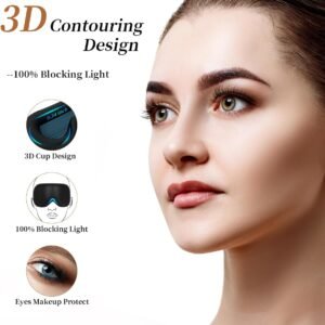 Easysleep 3D Sleep Mask Sleep Headphones White Noise Sleep Eye Mask with 31 Soothing Sounds 3 Timer Soft Adjustable Light Blocking Eye Cover Long Playtime for Sleeper Men Women Travel Gift