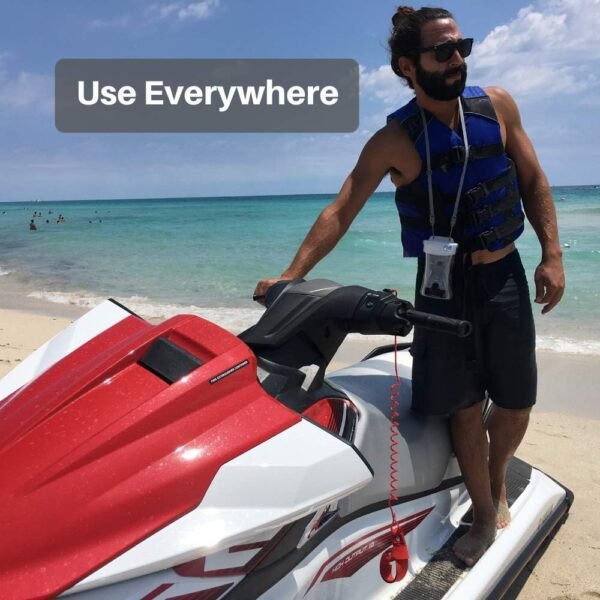 AquaVault 100% Waterproof Floating Smart Phone Case & Money Pouch - Fits All Phones - Made from Premium Heavy Duty PVC for Added Drop Protection - Includes Adjustable Neck Strap. Blue - Image 6