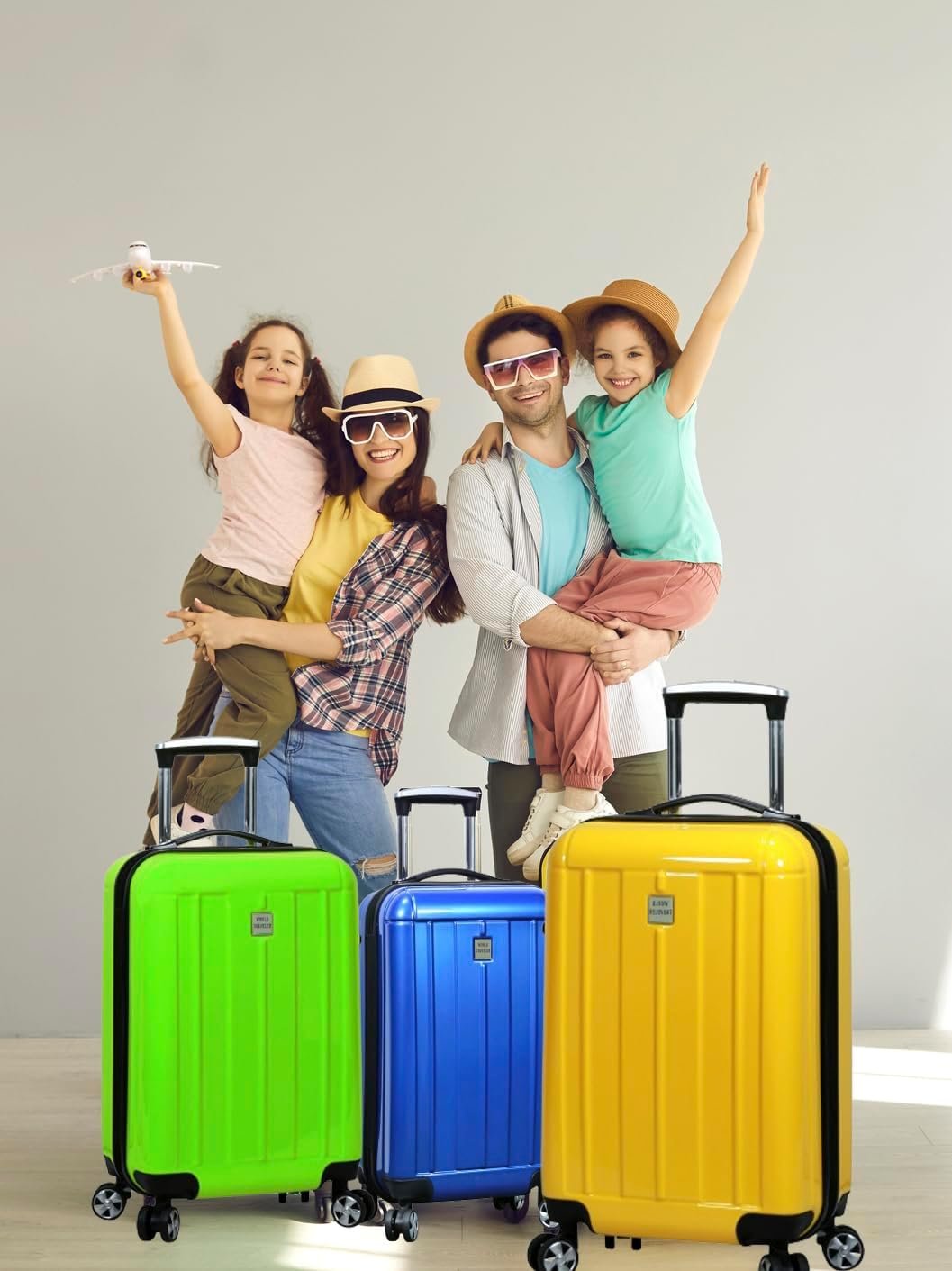 World Traveler Contour Hardside Expandable Spinner Luggage, Yellow, 24-inch - Image 2