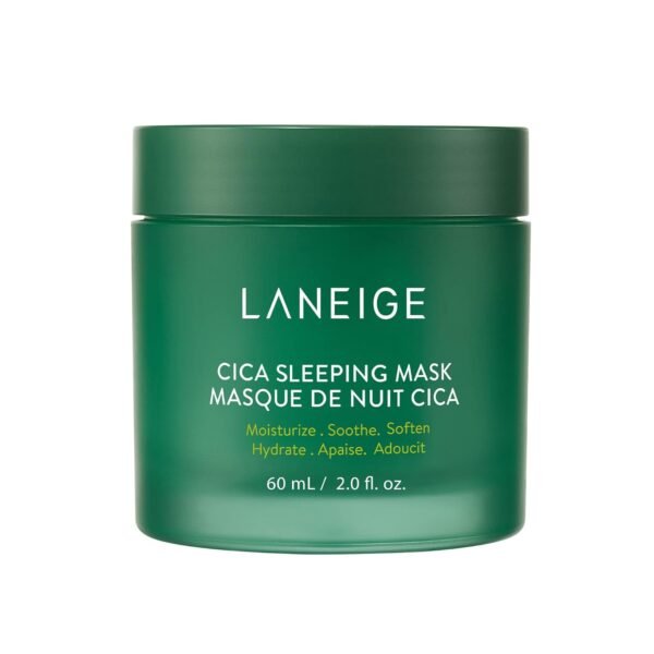 LANEIGE Cica Sleeping Mask: Soothing Overnight Mask with Centella & Fermented Forest Yeast Extract for Sensitive Skin & Moisture Barrier Repair