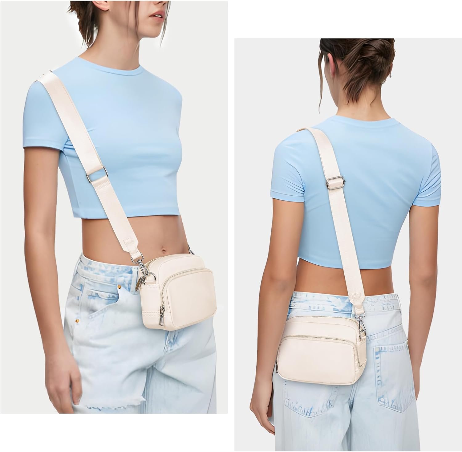 Crossbody Bag for Women,Camera Sports Purses Lightweight Shoulder Bag Waterproof Purse with Adjustable Wide Strap - Image 2