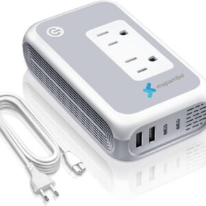 220V to 110V Converter, Mapambo 250W Voltage Conterver US to Europe, Step Down Converter for Curling Iron, Straightener-2 AC Sockets with 2 USB-A & 2 USB-C Ports