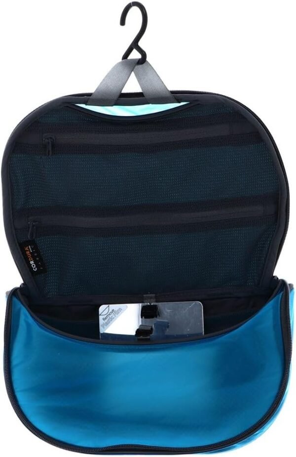 Sea to Summit Small Hanging Toiletry Bag, Extra Compact Travel Organizer for Minimalist Adventures, Atoll Blue - Image 2